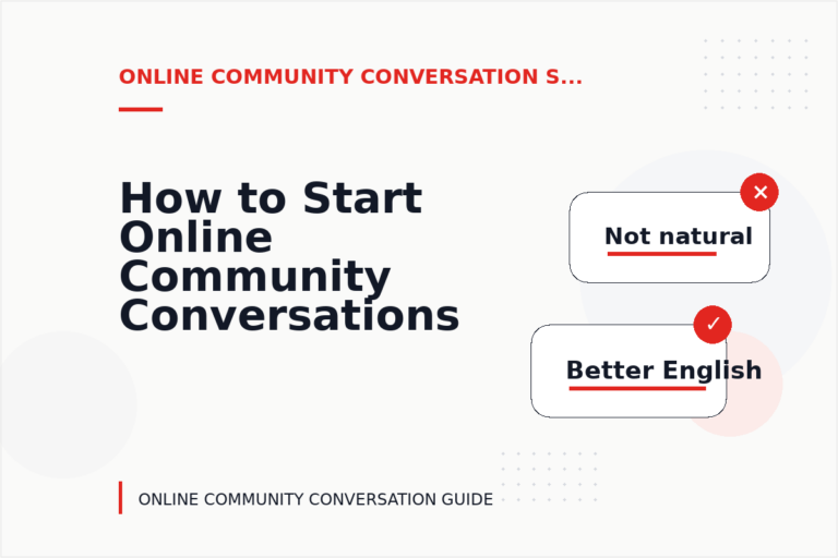 How to Start Online Community Conversations Clearly