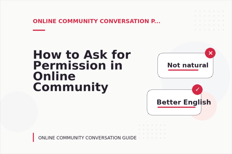 How to Ask for Permission in Online Community Conversation English