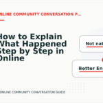 How to Explain What Happened Step by Step in Online Community Conversation English